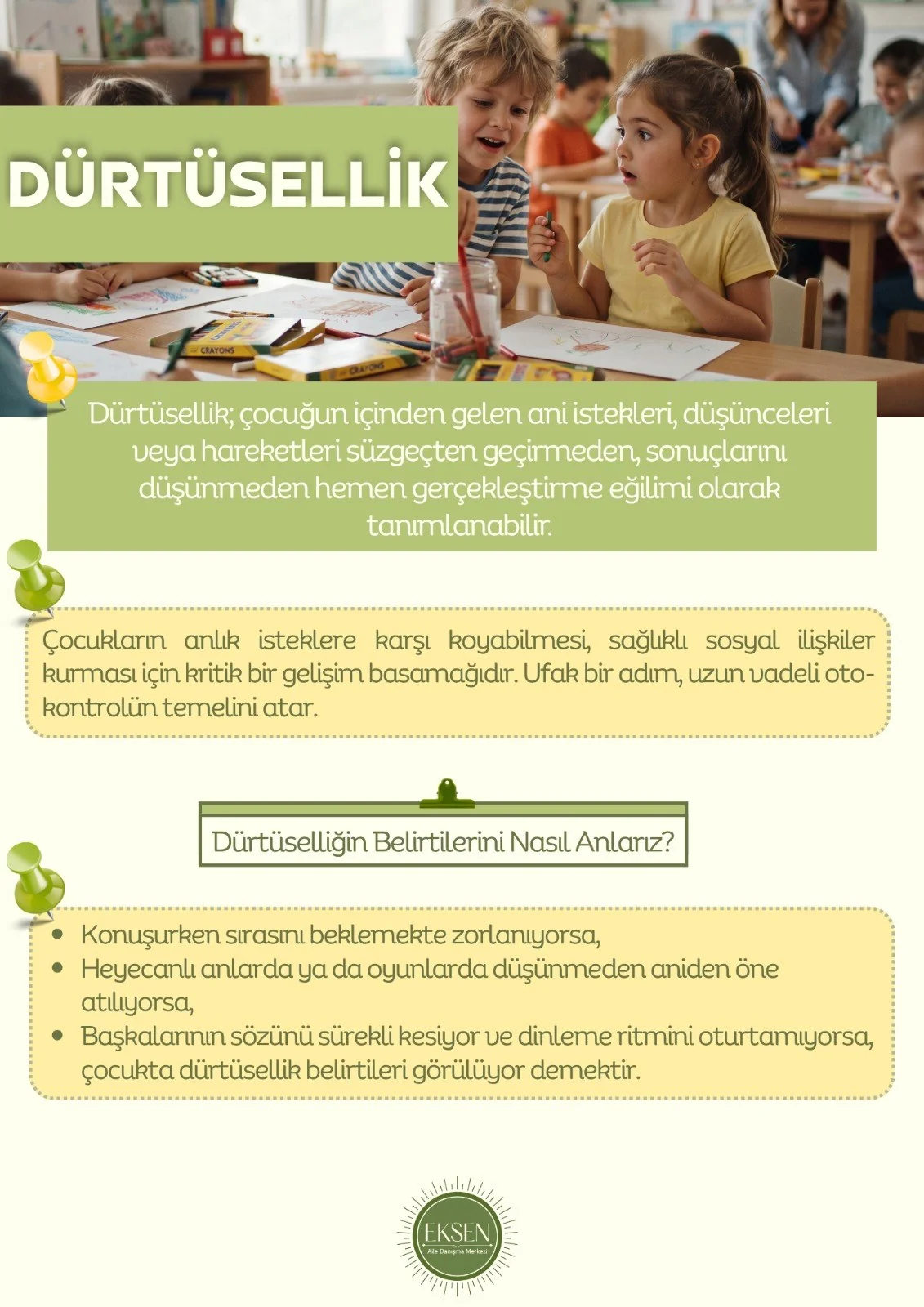 Dürtüsellik başlıklı Eksen bilgilendirme çalışması
