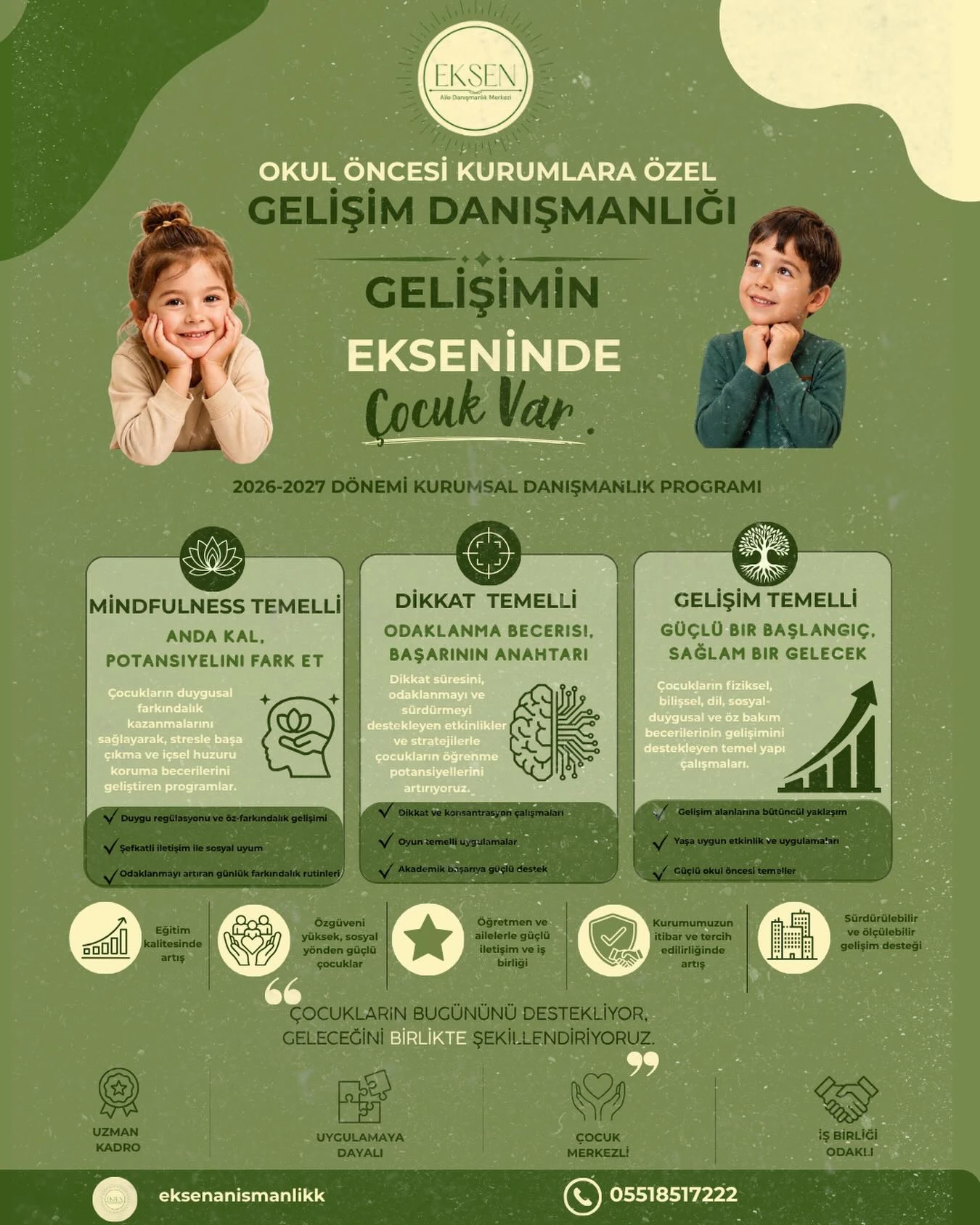 Kurumlarla birlikte gelişiyoruz