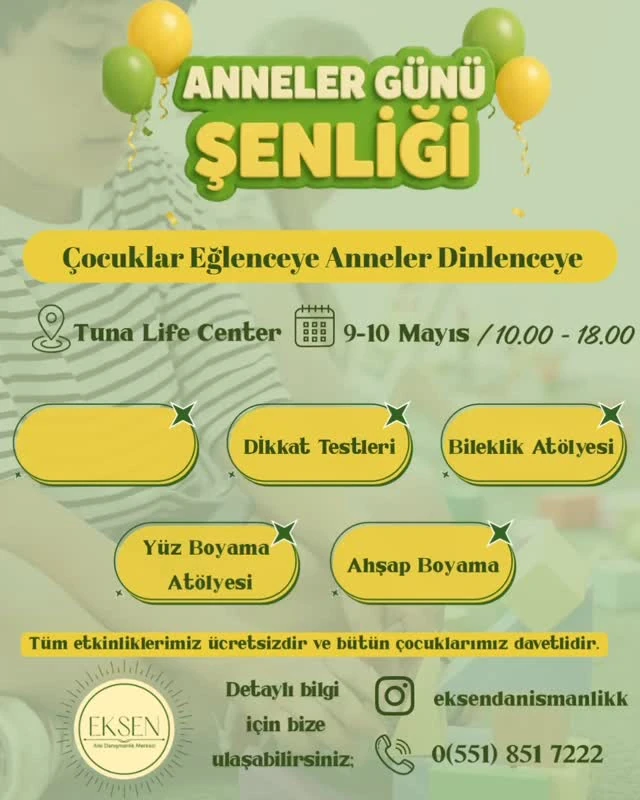 Anneler Günü Şenliği etkinlik afişi